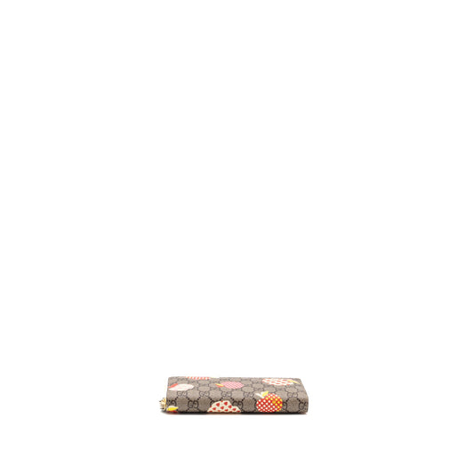 Gucci zipper wallet GG supreme canvas with print multicolor L