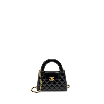 Chanel 24a Mini Shopping Tote/ Mini Kelly Calfskin Black  (microchip)