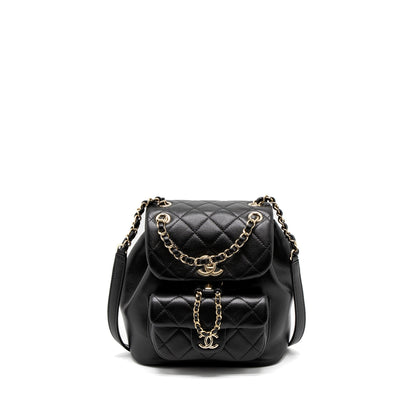 Chanel 23C Duma Mini Backpack Calfskin Black L (Microchip)