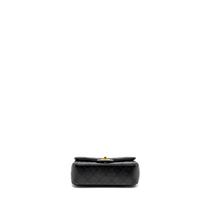 Chanel 24k Pearl Crush Mini Rectangular Flap Bag Shiny Lambskin Black  (microchip)
