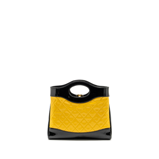 Chanel Mini 31 Bag Patent Black/Yellow L (Microchip)