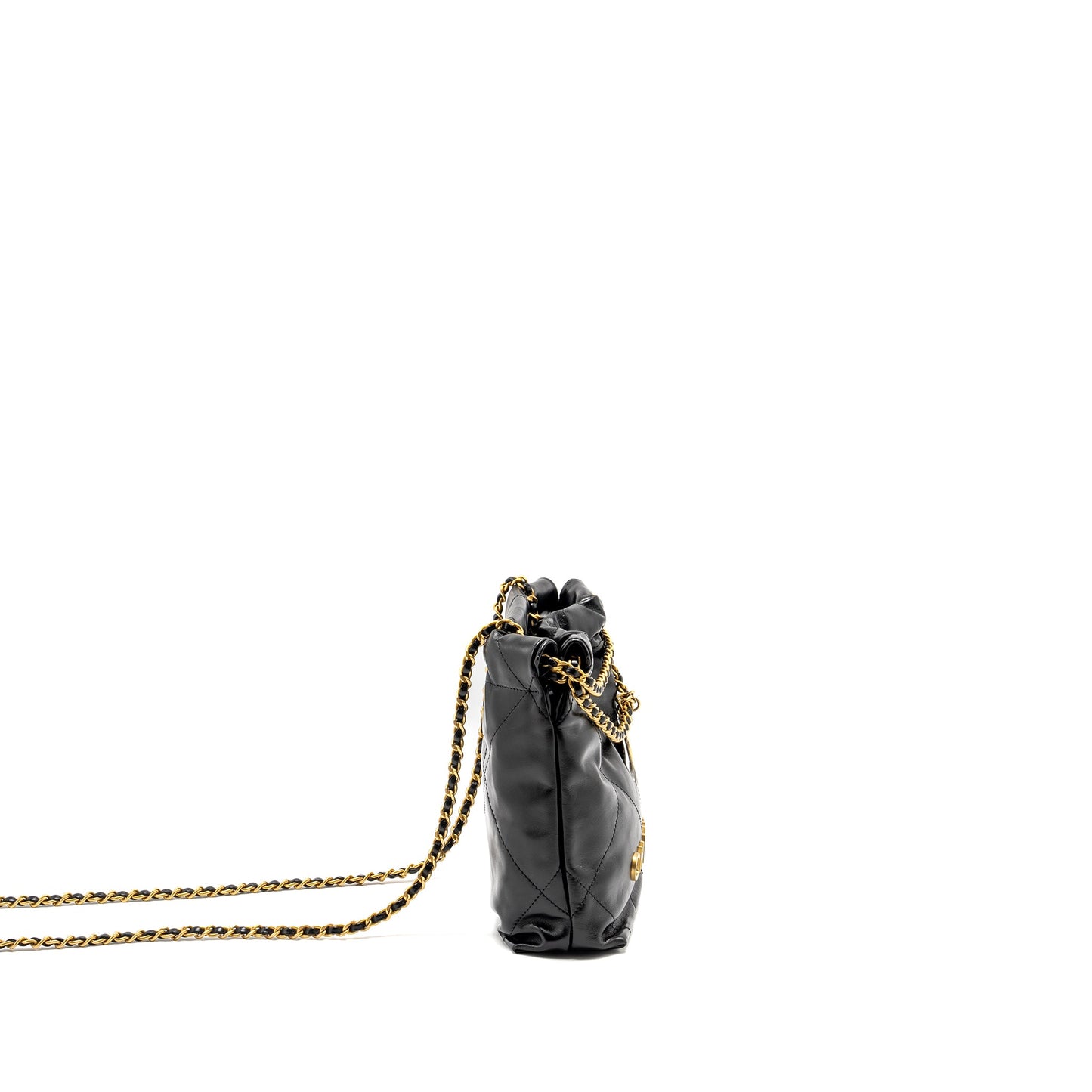 Chanel Mini 22 Bag Calfskin Black  (Microchip)
