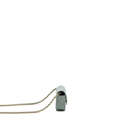 Chanel Mini Flap Vanity With Chain Caviar Light Green L