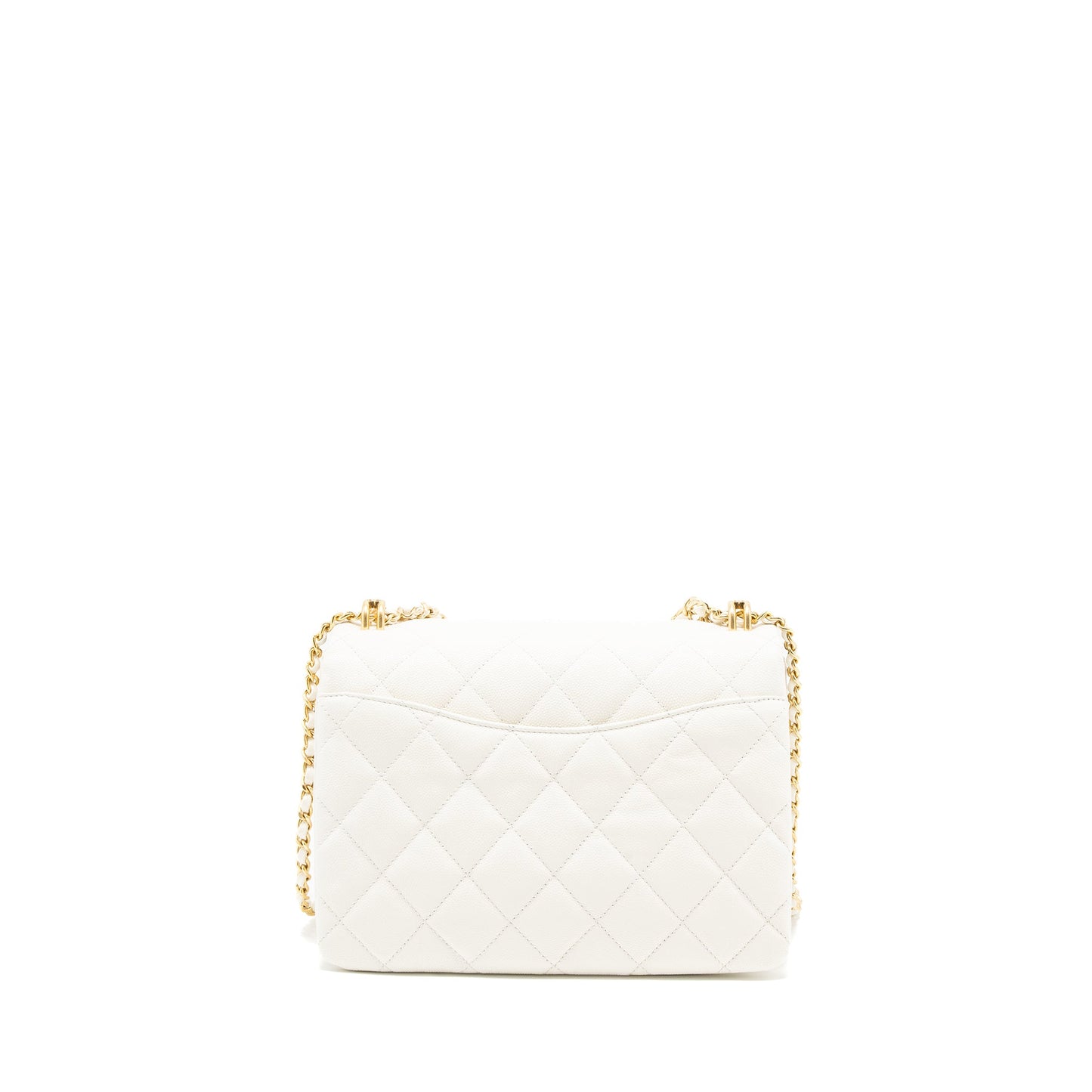 Chanel 21K Coco First Caviar White Brushed  (Microchip)