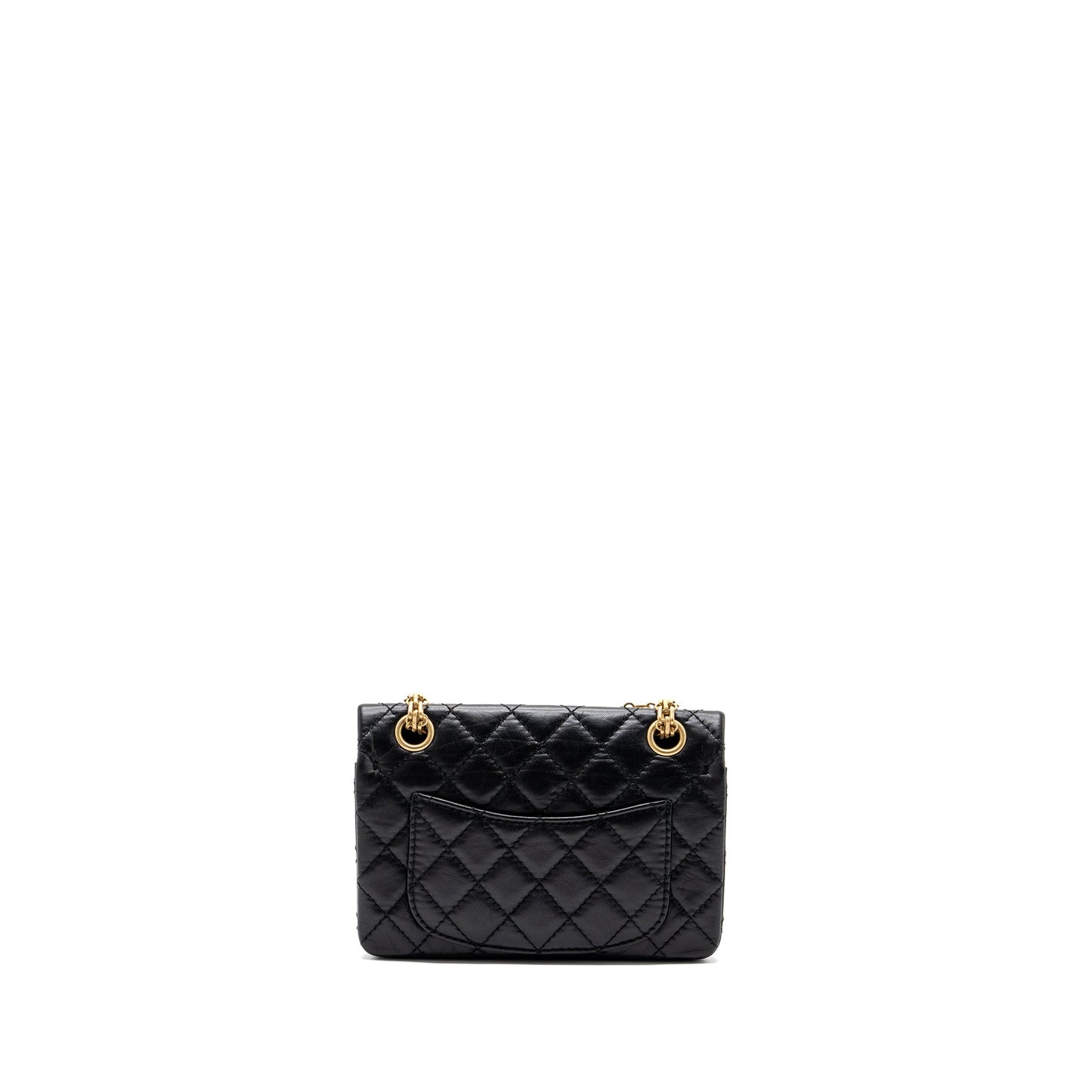 Chanel Mini 2.55 Reissue Flap Bag Aged Calfskin Black (microchip)