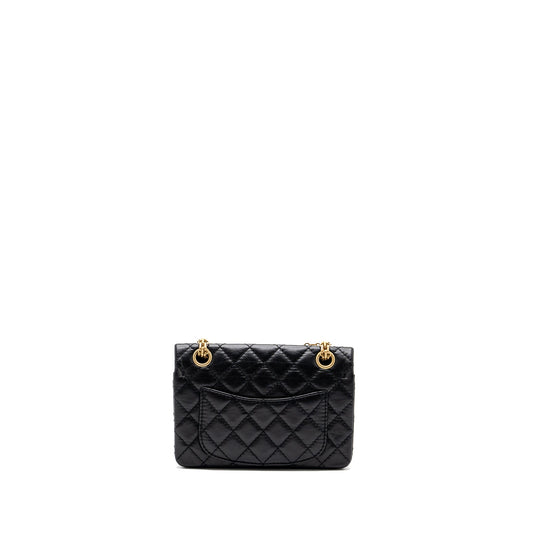 Chanel Mini 2.55 Reissue Flap Bag Aged Calfskin Black (microchip)