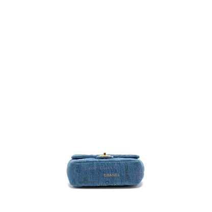 Chanel 22P Flap bag denim blue  (microchip)