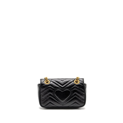 Gucci Mini GG Marmont Shoulder Bag Calfskin Black