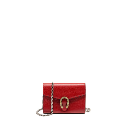 Gucci Dionysus Wallet On Chain Calfskin Red Multicolour Hardware
