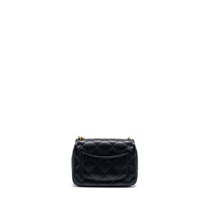 Chanel 23p Coco Love Flap Bag Caviar Black  (microchip)