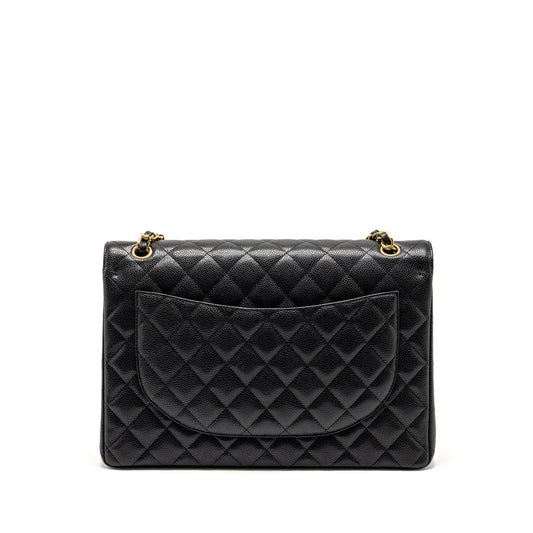 Chanel Maxi Classic Double Flap Bag Caviar Black
