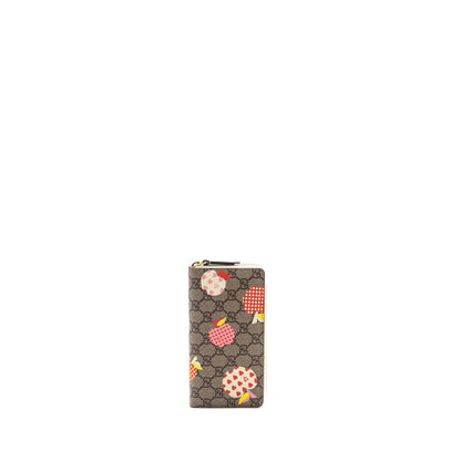 Gucci zipper wallet GG supreme canvas with print multicolor L