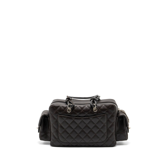 Chanel Vintage Cambo Reporter Bag Calfskin Dark Brown