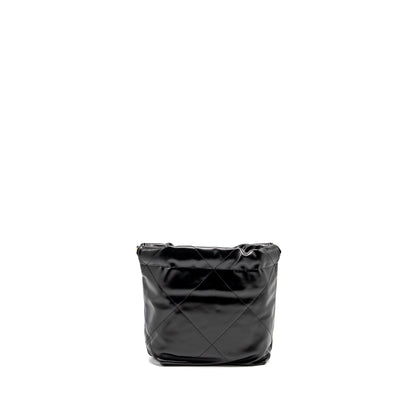 Chanel Mini 22 Bag Calfskin Black  (Microchip)