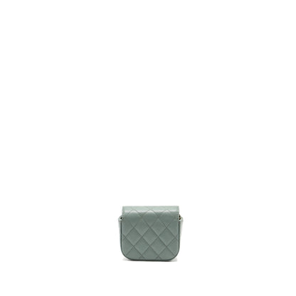 Chanel Mini Flap Vanity With Chain Caviar Light Green L