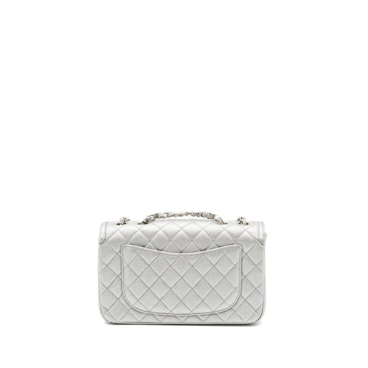 Chanel Filigree Flap Bag Caviar Silver