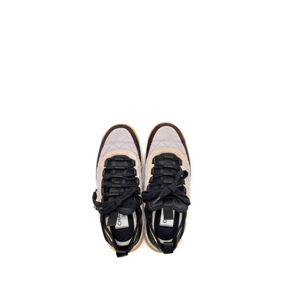 Chanel size 35 21K sneakers fabric/suede calfskin light purple/ beige/multicolour