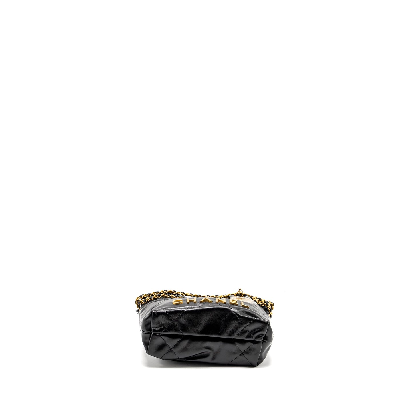 Chanel Mini 22 Bag Calfskin Black  (Microchip)