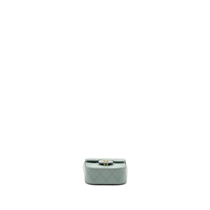 Chanel Mini Flap Vanity With Chain Caviar Light Green L
