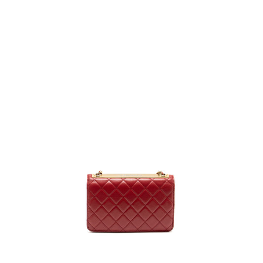 Chanel Trendy CC Wallet On Chain Lambskin Red L