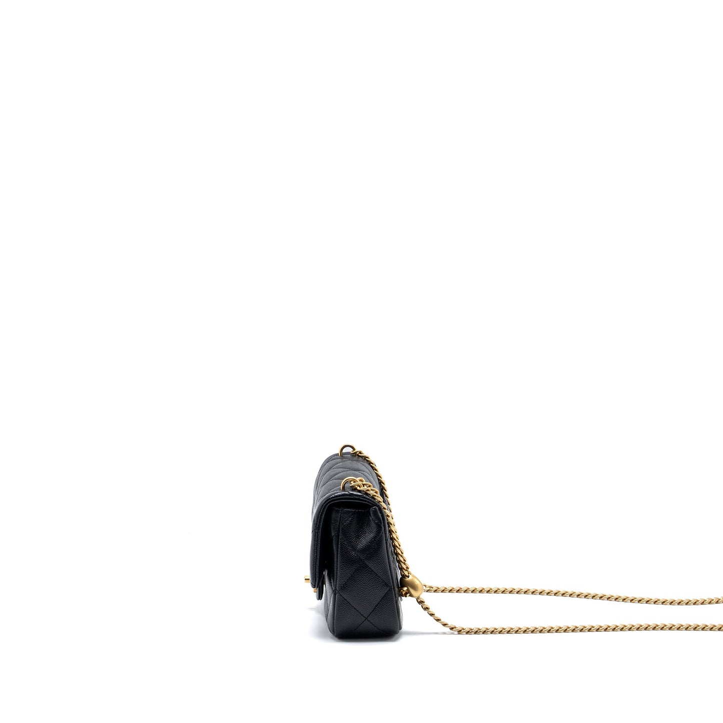 Chanel 23p Coco Love Flap Bag Caviar Black  (microchip)