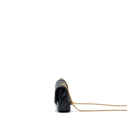 Chanel 23p Coco Love Flap Bag Caviar Black  (microchip)