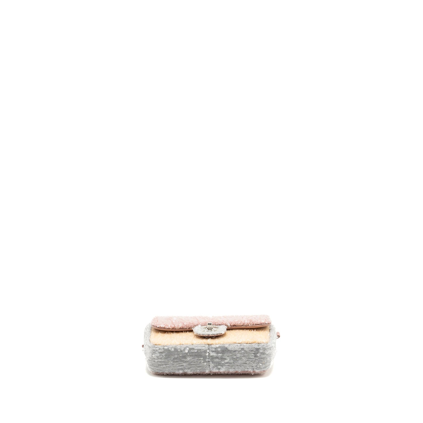 Chanel 18S Mini Waterfall Flap Bag Sequin Pink/Blue/Yellow