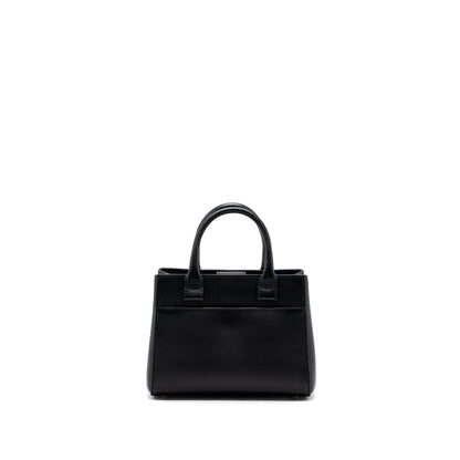 Chanel top handle small tote bag grained calfskin black L