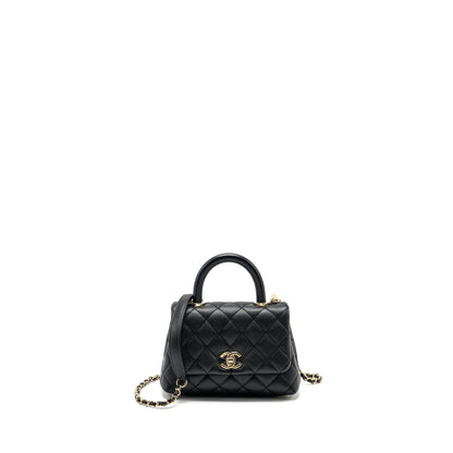 Chanel mini coco handle Caviar black L
