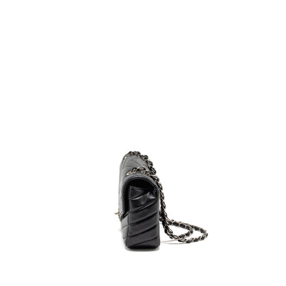 Chanel Envelop Flap Bag Chevron Caviar Black