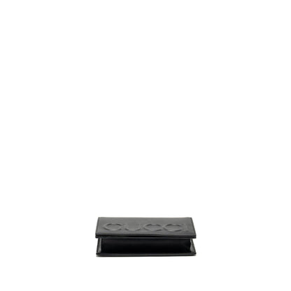 Gucci flap wallet on chain calfskin black SHW