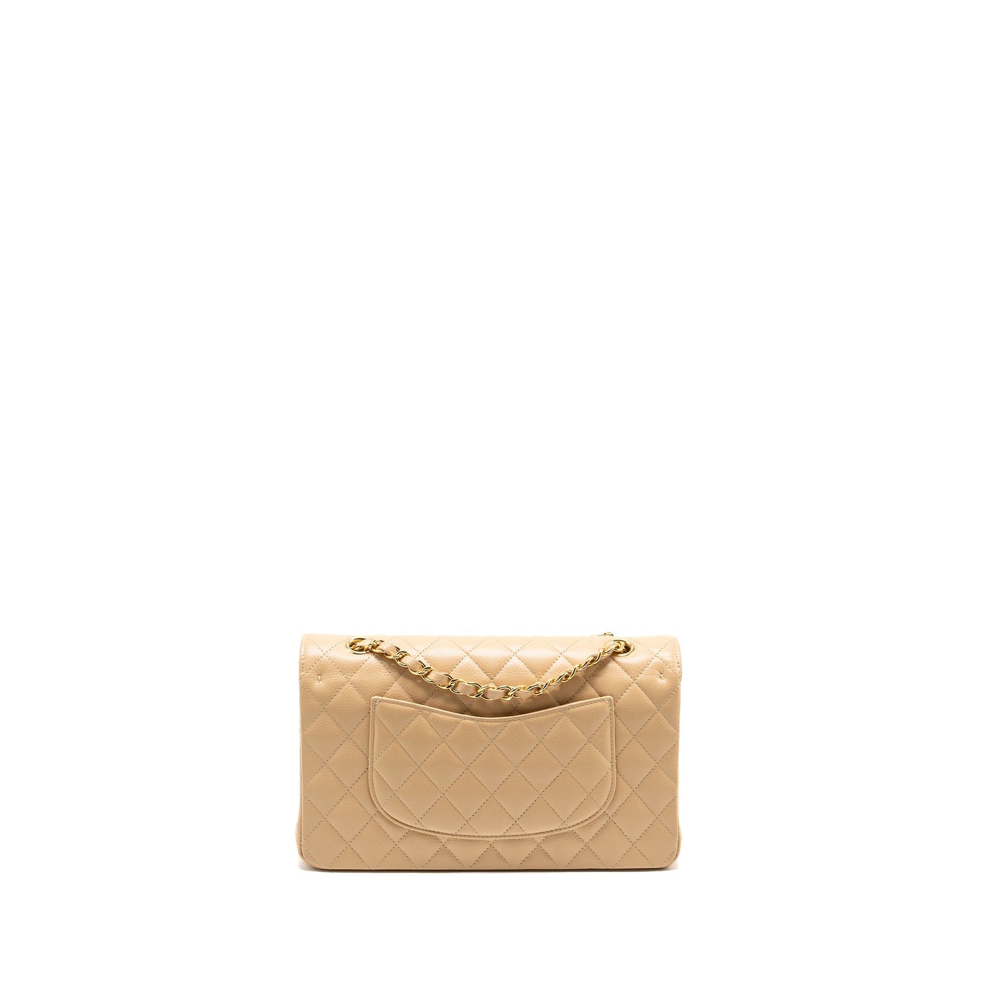 Chanel Medium Classic Double Flap Bag Caviar Beige