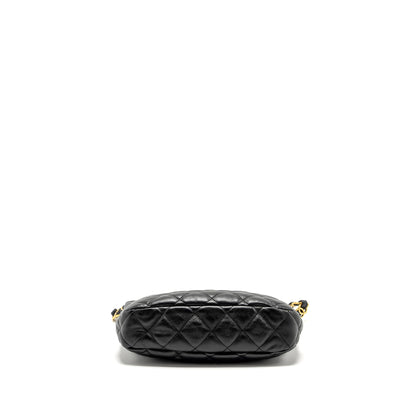 Chanel 22K Hobo Shoulder Bag Lambskin Black  (Microchip)