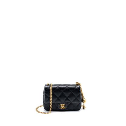 Chanel 23p Coco Love Flap Bag Caviar Black  (microchip)