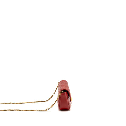 Gucci Super Mini GG Marmont Calfskin Red