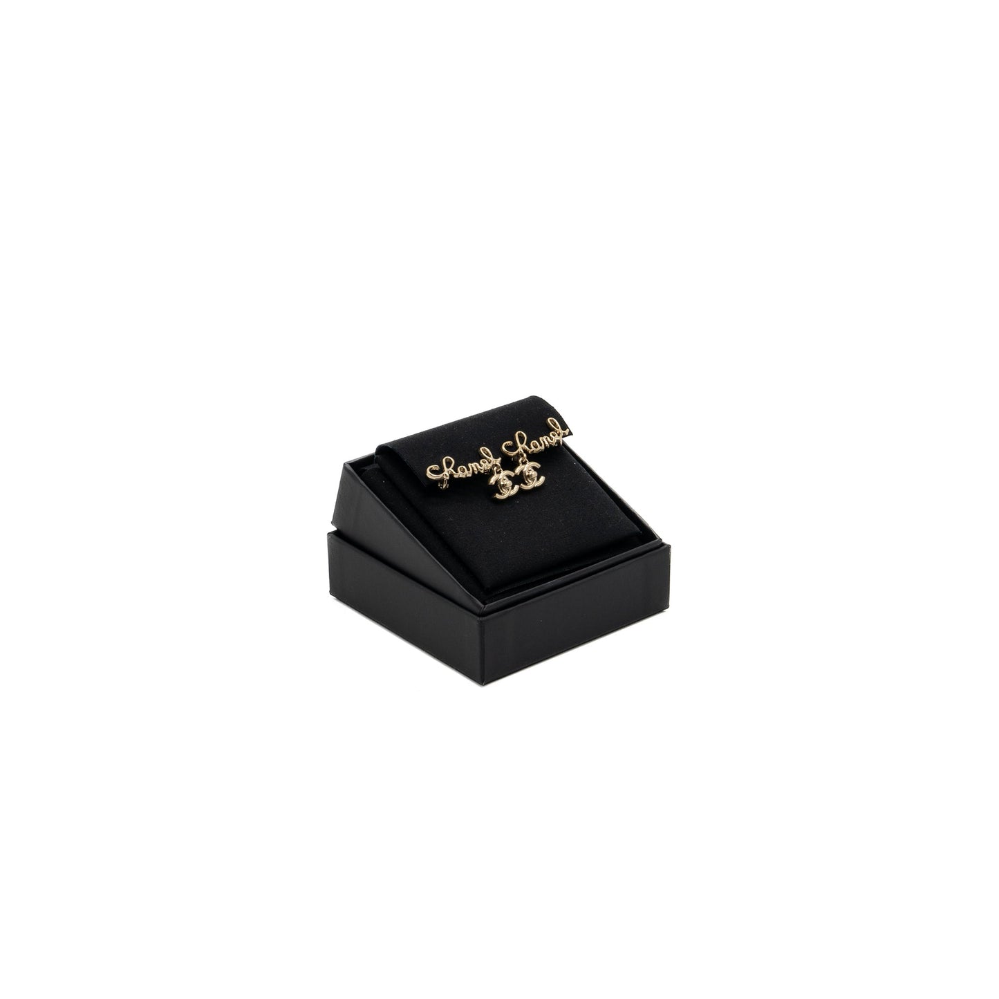 Chanel Coco/Chanel Letter Earring Clips Light Gold Tone