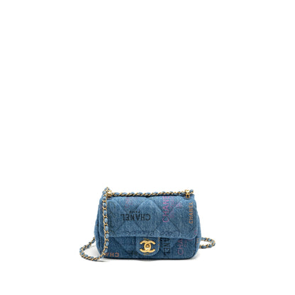Chanel 22P Flap bag denim blue  (microchip)
