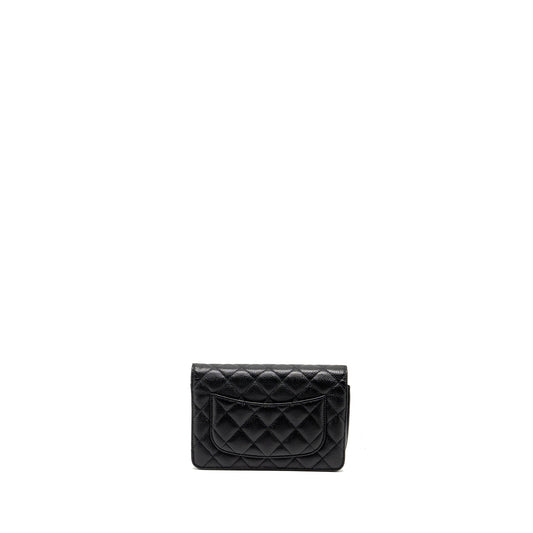 Chanel Classic wallet on chain caviar Black