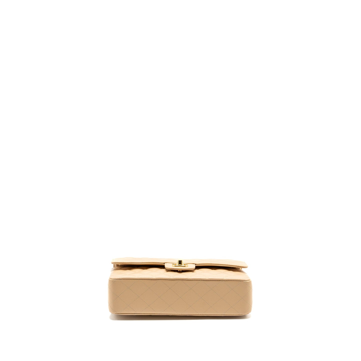 Chanel Medium Classic Double Flap Bag Caviar Beige