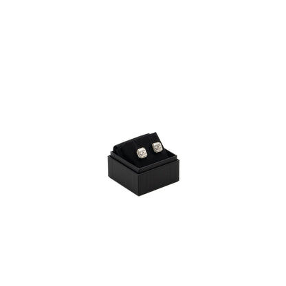 Chanel Square CC Logo Earrings Crystal