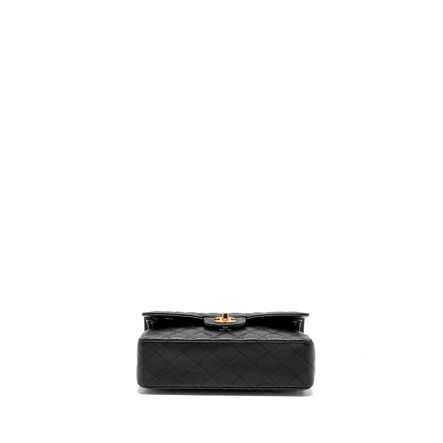 Chanel Small Classic Double Flap Bag Caviar Black  (microchip)