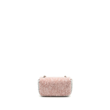 Chanel 18S Mini Waterfall Flap Bag Sequin Pink/Blue/Yellow