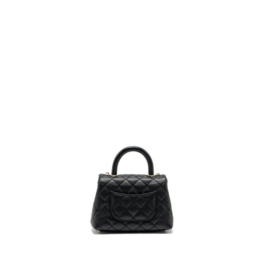 Chanel mini coco handle Caviar black L