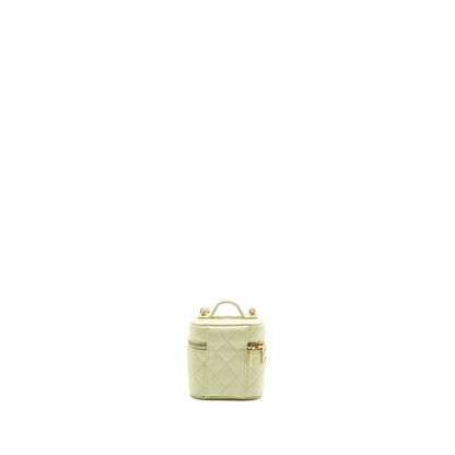 Chanel Mini Vertical Vanity with Chain Caviar Light Green L