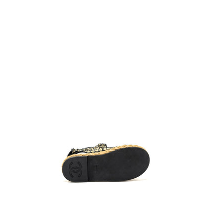 Chanel Size 37.5 Dad Sandals Multicolour Black Hardware