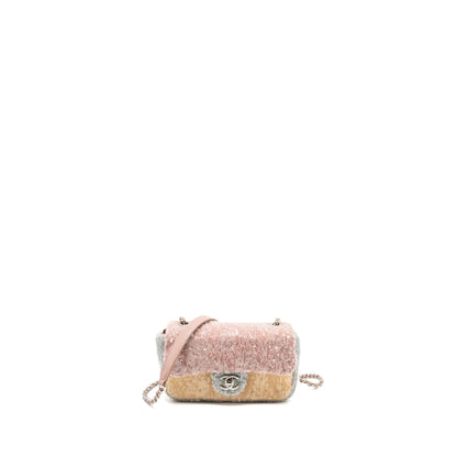 Chanel 18S Mini Waterfall Flap Bag Sequin Pink/Blue/Yellow