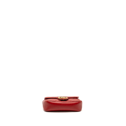 Gucci Super Mini GG Marmont Calfskin Red