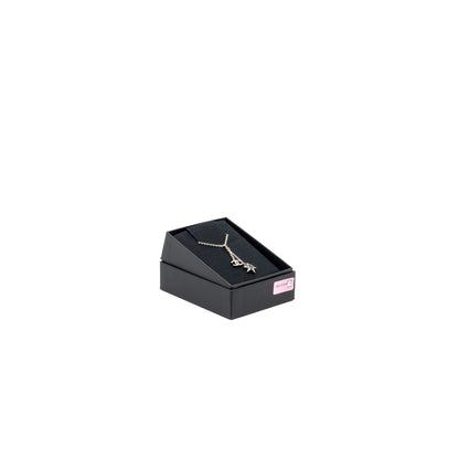 Chanel CC logo/Star Drop Necklace Crystal/Pearl/Silver Tone