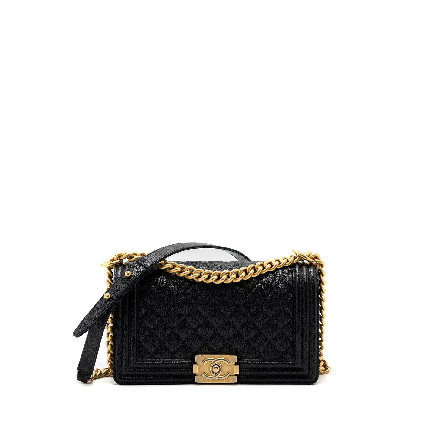 Chanel Medium Classic Boy Bag Caviar Black