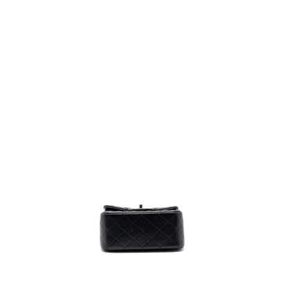 Chanel mini square flap bag lambskin black